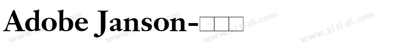 Adobe Janson字体转换